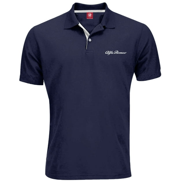 Playera Tipo Polo Alfa Romeo con logo en silicon