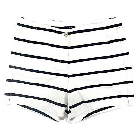 Nautica Women's Cotton Stretch Twill Shorts(Bright White,14)