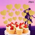 thumbnail image 4 of CQCYD under $5 Cake Topper Hearts, Valentines Glitter Heart Flag,Cake Decoration Party Supplies,20 Pack Cupcake Topper,Edible Cake Insert Decor,Festive Dessert Decoration, 4 of 6