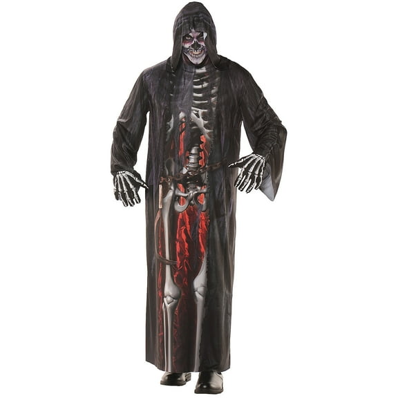 Underwraps Grim Reaper Photorealistic Robe Men's Halloween Fancy-Dress Costume for Adult, One Size