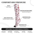 thumbnail image 2 of Rateoe Purple Mushroom Compression Socks for Women and Men 20-30mmHg-Circulation Support Socks Knee High Nurse Pregnant Running Medical and Travel Athletic, 2 of 7