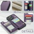 thumbnail image 4 of Premium Card Holder Wallet Case For IPhone 14/13/12/11 Pro Max - PU Leather, RFID Blocking, Magnetic Clasp, And Shockproof Protection!, 4 of 5