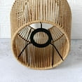 thumbnail image 4 of Woven Pendant Light Shade Rope Rattan Basket Chandelier Lamp Shade Rustic Weave Weave Ceiling Fixture Lamp Cover Farmhouse Chandelier for Living Room Bedroom Hallway Decor Khaki, 4 of 5