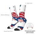 thumbnail image 2 of Yiaed Gnome Independence Day Print Great elasticity Crew Socks Sports socks for Men and Women, 2 of 5