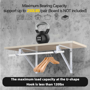 WellMade 11" x 9.5" Heavy-Duty Closet Shelf & Rod Brackets photo 4