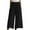Black, variant on KINPLE Women' s Culottes Linen Blend Wide Leg Pants Elastic Waist Casual Palazzo Trousers with Pockets Capris