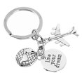 thumbnail image 1 of 1pc Keychain Plane Map Letters Keyring Creative Key Ornaments Birthday Gift for Girls Boys 1#, 1 of 2