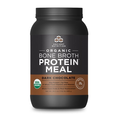 Ancient Nutrition, Organic Bone Broth Protein Meal, Dark Chocolate, 15 Servings