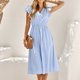 thumbnail image 1 of Vestido De Verano De Las Mujeres Vestido maxi casual Estilo fresco Mujer Túnica Vestido Vacaciones Vacaciones (Azul cielo XL) Ygjytge para Mujer cielo azul T S, 1 of 6