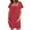 Hot Pink, variant on Timegard House Dresses for Women with Pockets Short Sleeve Square Neck Loose Comfy Pjs Shirts Dress