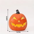 thumbnail image 3 of Glowing Halloween Pumpkin Decor, Ornament for Scary Party, Indoor Outdoor Fall Harvest Decoration, Fake Pumpkin Light Up for Centerpiece, 3 of 7
