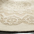 thumbnail image 4 of SAFAVIEH Blossom Brody Geometric Wool Area Rug, Ivory/Beige, 4' x 4' Round, 4 of 6