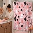 thumbnail image 4 of Happy Halloween Shower Curtain Cute Pumpkin Scary Cartoon Halloween Holiday Party Scary Night Bathroom Decoration With Hook, 4 of 4