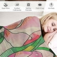 thumbnail image 3 of Orinice Flowers Leaves Fashion Warm Lightweight Blanket Soft Fleece Blankets All Seasons Decor Cow Gifts Blanket 60x80in, 3 of 6