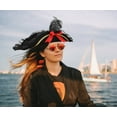 thumbnail image 2 of Nicky Bigs Novelties Adult Womens Deluxe Buccaneer Lady Pirate Hat With Feather Costume Accessory, 2 of 6