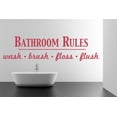 thumbnail image 1 of Bathroom Rules Wash Brush Floss Flush Quote Saying Wall Decal Sticker, 1 of 4