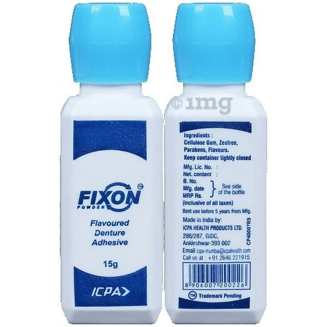2X Fixon Powder | Flavoured Denture Adhesive , 15g