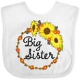 thumbnail image 3 of Inktastic Big Sister Sunflower Wreath Boys or Girls Baby Bib, 3 of 4