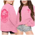 thumbnail image 2 of Girls Sweatshirt Fashionable Letter Printed Casual Loose Tee 2-3 T, 2 of 5