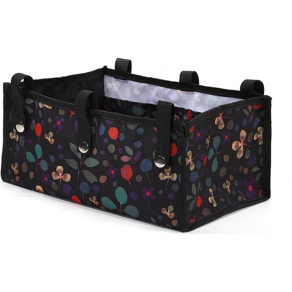 Walker Bag Under Seat for Four Wheel Rollator, Rollator Bag Tote Organizer Pouch Storage to Walkers for Senoirs, Walker Accessories (Clover, medium), YD-2452