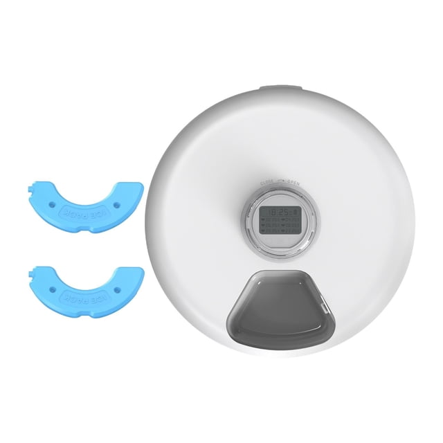 Comedero automático para gatos, 6 comidas al día, fácil de limpiar, a prueba de fugas, portátil, dispensador de comida seca y húmeda para perros,