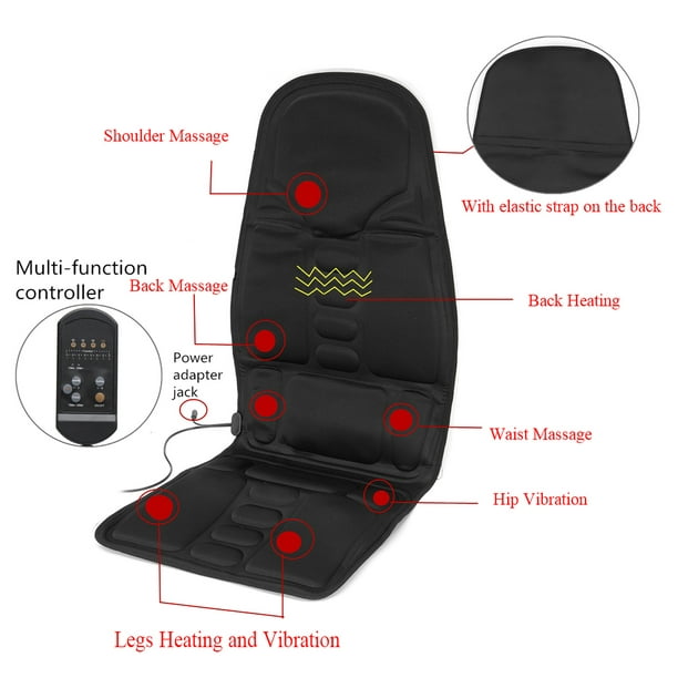 Tapis de coussin de siège de chaleur de Massage 8 Mode 3 coussin chauffant  de thérapie d'intensité masseur de dos coussin de chaise de Massage  utilisation pour la voiture de bureau à