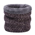 thumbnail image 2 of Unisex Women's Winter Fringe Tassel Neck Cozy Knit Cable Infinity Loop Cowl Scarf- Solid Color, 2 of 8