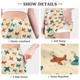 thumbnail image 6 of FORMRS Womens Swim Shorts Mesh Liner Quick Dry Casual Beach Board Bottom with Pockets, Sizes S-2XL, Brown Cartoon Planes Pattern, 6 of 9