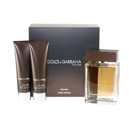 Dolce & Gabbana The One 3 Pc. Gift Set ( Eau De Toilette Spray 3.3 Oz + Aftershave Balm 1.6 Oz + Shower Gel 1.6 Oz ) for Men by Dolce &