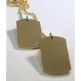 thumbnail image 3 of GOLD IPG PLATED PENDANT 2  DOG TAG SOLID  STAINLESS STEEL MILITARY STYLE, 3 of 6