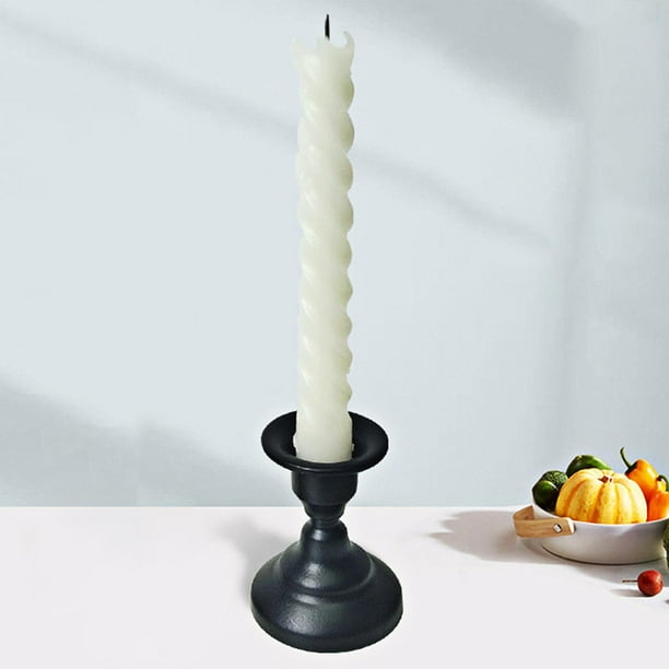 Candelabros para velas de pilar, candelabros de hierro retro para chimenea, boda, la luz de , centros de mesa decorativos, decoración , negro Opción 2 Negro