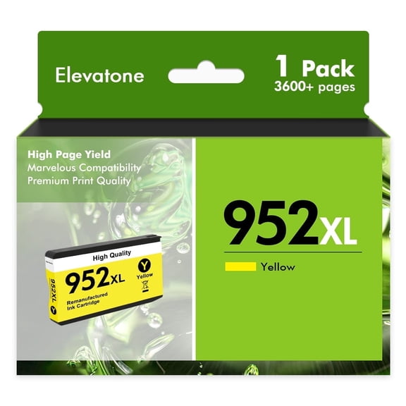 952XL 952 XL Ink Cartridges Compatible for 952 952XL 1 Pack Color Ink for OfficeJet Pro 8710 7740 8720 8210 8715 8702 7720 8730 8740 8216 8725 8700 (1 Yellow)