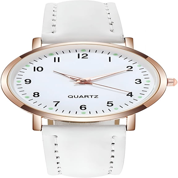 DESIGNICE Women's Watches, Classic Quartz Watch with Luminous Easy Read Dial, Leather Watch Band, Vintage Small Face Round Watches for Women, Birthday Gift for Ladies