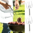 thumbnail image 3 of Stainless Steel Meat Forks 4-Prong Carving Tools for Grilling Turkey Roast Transfer, 3 of 8