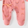 thumbnail image 5 of Splozh Newborn Going Home Outfit Boy Footed Sleeper Gown with Mitten Cuffs Cotton Baby Footed Print Infant Play for 0 6 Months Newborn Boy Rompers,Watermelon Red,3-6 Months, 5 of 6