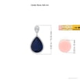 thumbnail image 2 of ANGARA Natural 2.3 Ct Sapphire Teardrop Earrings with Diamond in 14K White Gold for Women (Size-8x6mm) | September Birthstone, Anniversary, Jewelry Gift for Women | Natural Blue Sapphire Earrings, 2 of 6