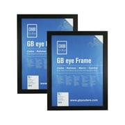 GB eye 20.5" x 15" Frame, FSC Black Wood Poster Frame, Scratch Proof Glazing- Set of 2