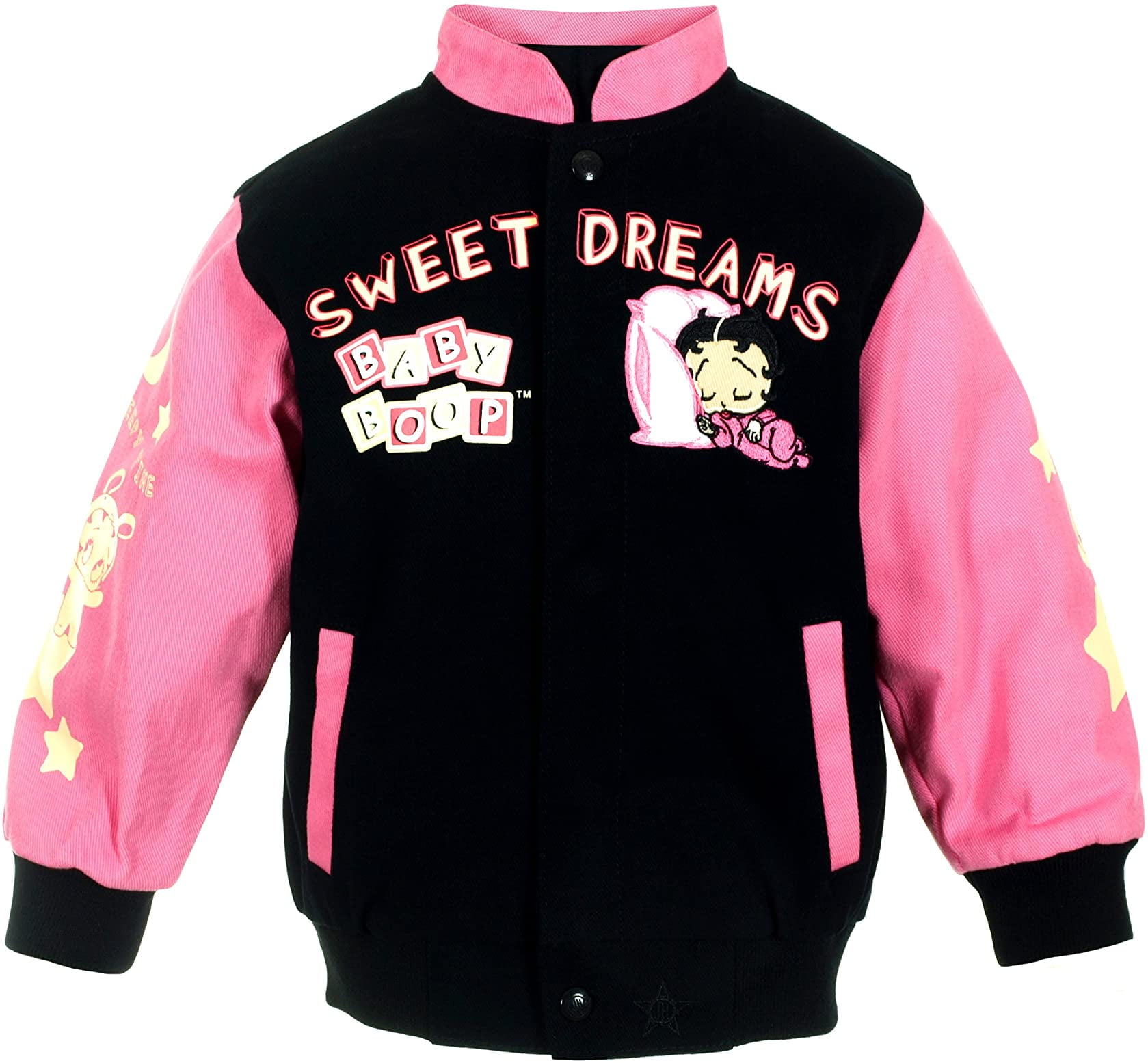 JH Design Girl's Betty Boop Baby Sweet Dreams Snap Up Jacket Youth