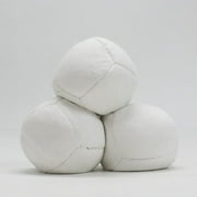 Zeekio Thud Juggling Ball Set - Lightweight 90g Beanbag Ball - Super Soft - Set of Three (3) (White)