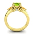 thumbnail image 4 of 2.50 Ct Round Shape Peridot & Citrine Gemstone Trendy Anniversary Ring for her Solid 14K Yellow Gold Size 6.5 by Diamond-Capitals, 4 of 8