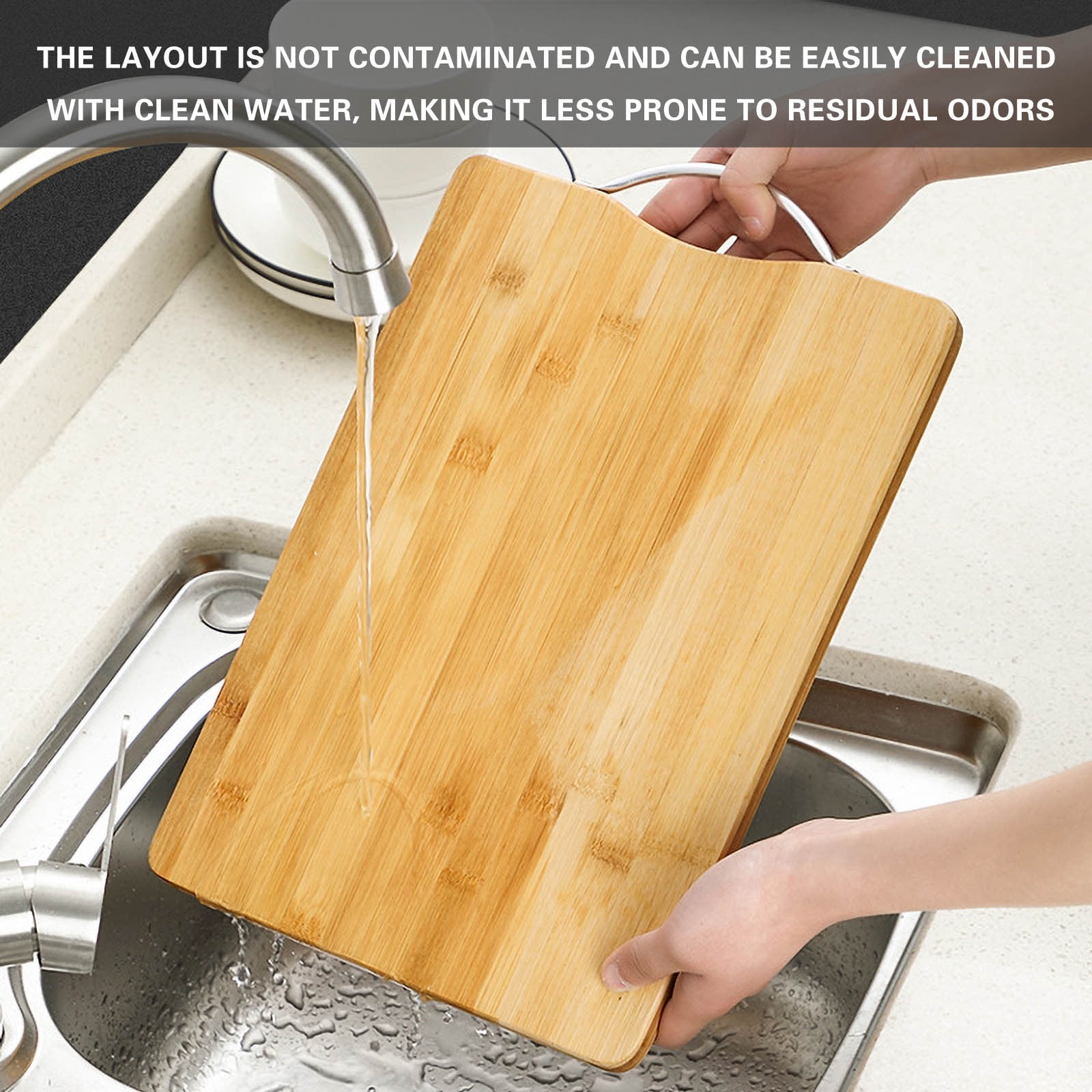 Cutting Board Set,Easy-Grip Handles,Non Slip,BPA Free Reversible Wood Cutting Mat,Kitchen Chopping Board for Meat Bread Vegetables Fruits,Kitchen Gadgets Gift