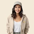 thumbnail image 4 of Dalix Taco Embroidered Fleece Cropped Zip Hoodie Cold Fall Winter Womens in Tan 2XL XX-Large, 4 of 5