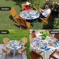 thumbnail image 4 of Spring Floral Round Tablecloth for 55-60 Inch Tables,Fitted Table Cover with Elastic Edge,Watercolor Colorful Summer Botanical Waterproof Outdoor Table Cloth Protector for Patio Garden Dinner Picnic, 4 of 9