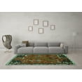 thumbnail image 3 of Ahgly Company Indoor Rectangle Animal Turquoise Blue Traditional Area Rugs, 2' x 5', 3 of 4