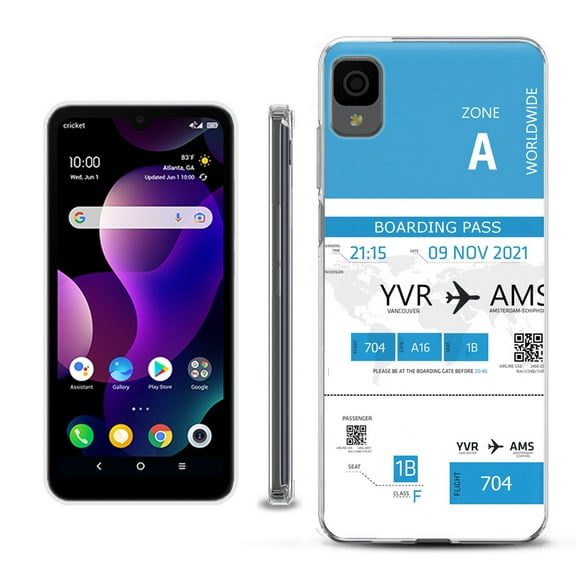Slim-Fit Gel TPU Phone Case for TCL 30Z / 30 Z / 30 LE, by OneToughShield ® - Boarding Pass