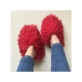 thumbnail image 3 of UKAP Chaussettes Pantoufles pour Hommes et Femmes Doublure en Peluche Chaussures Chaudes Bottines Moelleuses Pantoufles Maison Chaussures Décontractées Rouges 5-5.5, 3 of 3