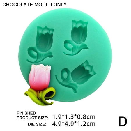 

Mini DIY Silicone Flower Mold Craft Fondant Cake Baking Tools Sugar U5Q3