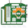 thumbnail image 1 of Tablero magnético de alineación de béisbol, tablero de alineación de entrenadores de béisbol de doble cara de 12,6 x 11 pulgadas con 30 tiras magnéticas en blanco y 2 bolígrafos, tablero de estrategia, 1 of 8