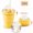 Yellow-1PC, variant on 2-in-1 Foldable Silicone Ice Ball Maker Cup Reusable Portable Collapsible Ice Sphere Mold with Straw Lid for Coffee Juice Drinks