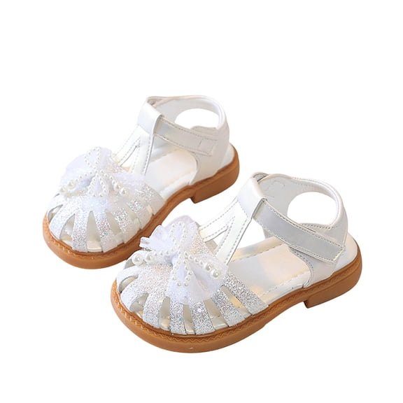 KPOPLK Girls Sport Water Sandals Kids Summer Outdoor Beach Open-Toe Athletic Shoes for Toddler/Little/Big Kids Size 12,White